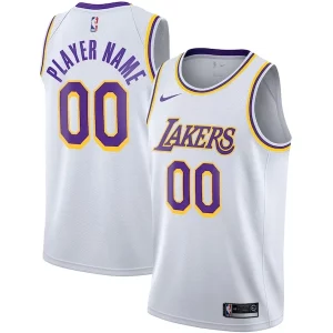 Los Captivant Angeles Lakers Nike 2020/21 Swingman Custom Jersey Association Edition White - Vêtement de fan emblématique - Montrez votre amour pour l'équipe