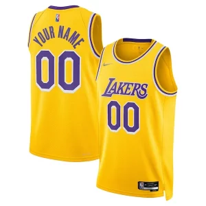 Los Angeles Lakers Nike Exceptionnel 2021/22 Diamond Swingman Custom Jersey Icon Edition Gold - Idéal pour les collectionneurs - Qualité premium garantie