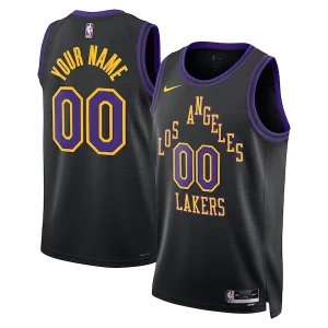 Los Premium Angeles Lakers Nike Unisex 2023/24 Custom Swingman Jersey Black City Edition - Fait à la main - Un produit unique et de qualité