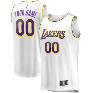 Los Notable Angeles Lakers Youth Fast Break Replica Custom Jersey Association Edition White - Promotion limitée - Profitez de la réduction avant qu'elle ne soit terminée