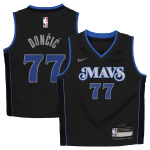 Luka Dončić Dallas Mavericks Nike Preschool Swingman Replica Jersey City Edition Exceptionnel Black - Parfait pour le match jour - Montrez votre support avec style