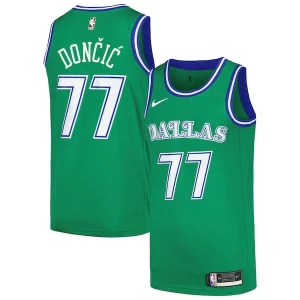 Luka Dončić Dallas Mavericks Nike Classique Swingman Player Jersey Classic Edition Green - Pour les matchs d'athlétisme - Restez frais et confortable