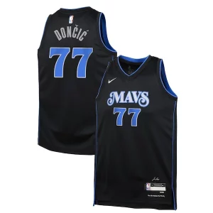 Luka Distingué Dončić Dallas Mavericks Nike Youth Swingman Replica Jersey City Edition Black - Stock limité - Commandez vite votre maillot exclusif