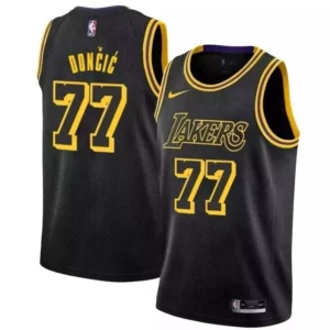 Luka Dončić Los Angeles Lakers Nike Mamba Edition Jersey Black Élégant - Dernières unités - Ne manquez pas cette opportunité
