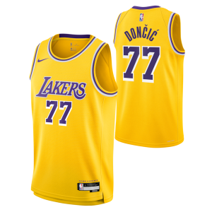 Luka Dončić Los Angeles Lakers Nike Unisex Swingman Jersey Icon Edition Moderne Gold - Édition commemorative - Souvenez-vous des moments inoubliables