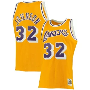 Magic Johnson Los Angeles Lakers 1984/85 Big & Tall Hardwood Classics Swingman Jersey Gold Magnifique - Idéal pour les collectionneurs - Qualité premium garantie