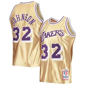 Magic Johnson Los Angeles Lakers Exclusif 75th Anniversary 1984/85 Hardwood Classics Swingman Jersey Gold - Giftez-le à un fan dévoué - Livraison en temps pour les fêtes