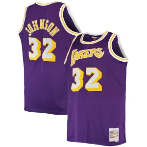 Magic Johnson Los Angeles Lakers Big Charming & Tall 1984/85 Hardwood Classics Swingman Jersey Purple - Fait à la main - Un produit unique et de qualité