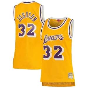 Magic Johnson Los Angeles Lakers Women's Splendide 1984/85 Hardwood Classics Swingman Jersey Gold - Garantie satisfaction - Si vous n'êtes pas satisfait