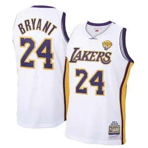 Men's Los Angeles Lakers Kobe Bryant White 2009 10 Hardwood Classics Tendance Authentic Jersey - Offre spéciale - Achetez maintenant et économisez