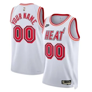 Miami Incontournable Heat Nike Unisex 2022/23 Custom Swingman Jersey Classic Edition White - Parfait pour le match jour - Montrez votre support avec style