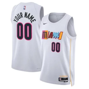 Miami Heat Nike Unisex Refiné 2022/23 Swingman Custom Jersey City Edition White - Idéal pour les collectionneurs - Qualité premium garantie
