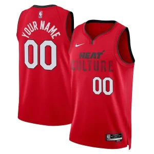 Miami Heat Nike Unisex 2024/25 Custom Swingman Magnifique Jersey City Edition Red - Parfait pour le match jour - Montrez votre support avec style