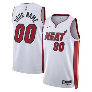 Miami Heat Nike Unisex Swingman Admirable Custom Jersey White Association Edition - Pour les matchs d'athlétisme - Restez frais et confortable