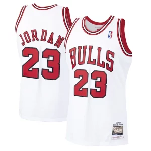 Michael Jordan Chicago Sophistiqué Bulls 1997/98 Hardwood Classics Authentic Jersey White/Black/Scarlet - Pour les matchs d'athlétisme - Restez frais et confortable