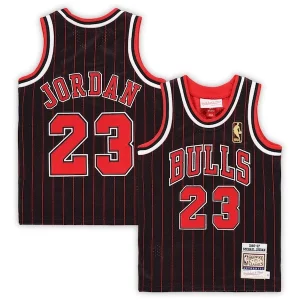 Michael Jordan Chicago Personalisable Bulls Toddler 1996/97 Hardwood Classics Authentic Jersey Black/Red/White - Confort et style combinés - Pour un look exceptionnel