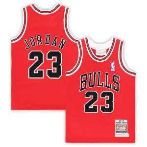 Michael Uniques Jordan Chicago Bulls Toddler 1997/98 Hardwood Classics Authentic Jersey Red/Black/White - Pour les fans de la ligue - Un maillot authentique de la compétition