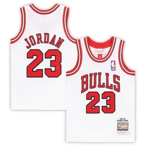 Michael Confortable Jordan Chicago Bulls Toddler 1997/98 Hardwood Classics Authentic Jersey White/Black/Red - Idéal pour les soirées de sport - Montrez votre style