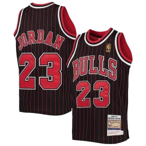 Michael Jordan Chicago Bulls Youth 1996 97 Hardwood Incontournable Classics Authentic Jersey Black/Red/Red/White - Pour les joueurs de basketball amateurs - Adapté à tous les styles de jeu