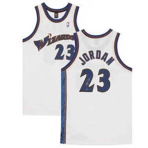 Michael Jordan Washington Wizards Authentic Autographed White Commémoratif Nike Jersey - Pour les fans de la ligue - Un maillot authentique de la compétition