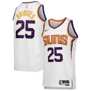 Mikal Bridges Phoenix Suns Nike Unisex Swingman Jersey Moderne Association Edition White/Purple - Parfait pour le match jour - Montrez votre support avec style