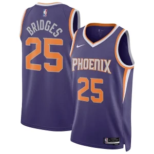 Mikal Bridges Phoenix Suns Nike Unisex Charming Swingman Jersey Icon Edition Purple/White - Maillot de championnat - Revivez les victoires glorieuses