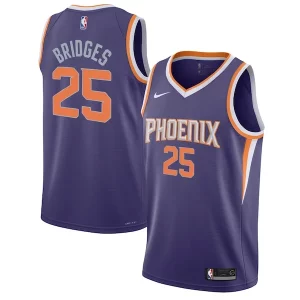 Mikal Bridges Phoenix Suns Élégant Nike Youth Swingman Jersey Icon Edition Purple/White - Édition commemorative - Souvenez-vous des moments inoubliables