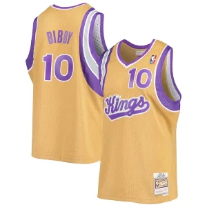 Mike Bibby Sacramento Kings Authentique 2005/06 Hardwood Classics Swingman Jersey Gold - Maillot authentique - Reproduit avec soin