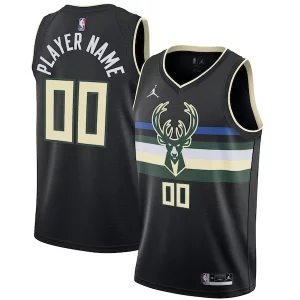 Milwaukee Bucks Jordan Brand Swingman Custom Jersey Statement Edition Notable Black - Vêtement de fan emblématique - Montrez votre amour pour l'équipe