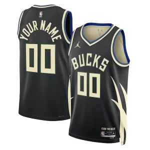 Milwaukee Bucks Jordan Brand Unisex 2022/23 Authentique Swingman Custom Jersey Statement Edition Black - Fait à la main - Un produit unique et de qualité