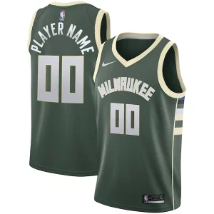 Milwaukee Bucks Nike Swingman Custom Jersey Tendance Green Icon Edition - Édition limitée - Uniques dans leur genre