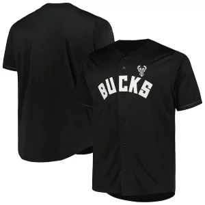 Milwaukee Bucks Profile Big & Tall Premium Pop Jersey Black - Dernières unités - Ne manquez pas cette opportunité