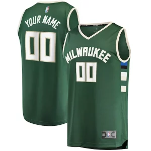Milwaukee Bucks Youth Fast Collectible Break Custom Replica Jersey Hunter Green Icon Edition - Offre spéciale - Achetez maintenant et économisez