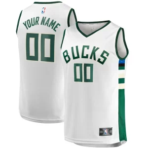 Milwaukee Bucks Youth Fast Break Replica Custom Jersey Association Edition White Distingué - Nouvelle arrivée - Êtes-vous prêt pour la saison ?