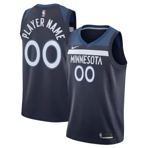 Minnesota Timberwolves Nike Swingman Custom Jersey Navy Personalisable Icon Edition - Édition limitée - Uniques dans leur genre