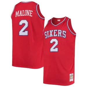 Moses Malone Philadelphia 76ers 1982/83 Big & Tall Authentique Hardwood Classics Swingman Jersey Red - Livraison gratuite - Économisez sur les frais d'expédition