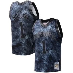 Muggsy Bogues Charlotte Tendance Hornets Hardwood Classics 1992/93 Tie Dye Swingman Jersey Black - Maillot de collection - Un bijou pour les amateurs