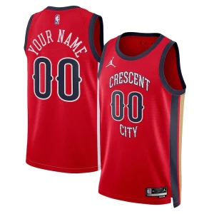 New Orleans Pelicans Jordan Brand Unisex Swingman Custom Jersey Red Statement Haut de gamme Edition - Événement exclusif - Soyez l'un des premiers à avoir ce maillot