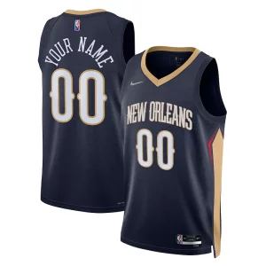 New Orleans Pelicans Nike 2021/22 Diamond Swingman Custom Jersey Authentique Icon Edition Navy - Maillot authentique - Reproduit avec soin
