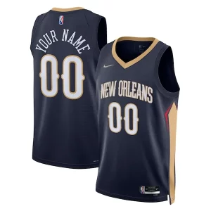 New Orleans Tendance Pelicans Nike 2021/22 Diamond Swingman Custom Jersey Icon Edition Navy - Idéal pour les collectionneurs - Qualité premium garantie