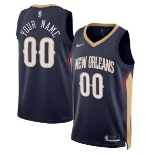 New Orleans Pelicans Exquisite Nike Unisex 2022/23 Swingman Custom Jersey Navy Icon Edition - Maillot de championnat - Revivez les victoires glorieuses