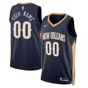 New Orleans Pelicans Haut de gamme Nike Unisex 2022/23 Swingman Custom Jersey Navy Icon Edition - Maillot de marque reconnue - Faites confiance à la qualité