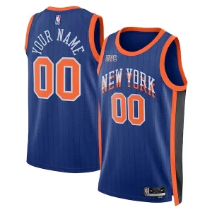 New York Knicks Nike Unisex 2023/24 Custom Swingman Gracieux Jersey Blue City Edition - Design innovant - Écarte-vous du commun des mortels