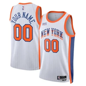 New York Knicks Nike Unisex Charming 2024/25 Custom Swingman Jersey City Edition White - Livraison gratuite - Économisez sur les frais d'expédition