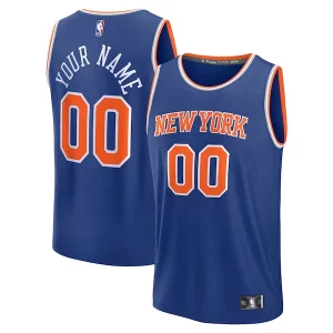 New York Knicks Custom Fast Break Notable Jersey Blue Icon Edition - Maillot de marque reconnue - Faites confiance à la qualité