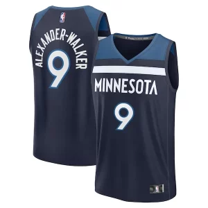 Nickeil Alexander Walker Minnesota Éclatant Timberwolves Fast Break Replica Player Jersey Icon Edition Navy - Maillot de collection - Un bijou pour les amateurs