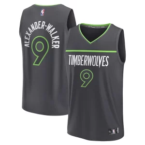 Nickeil Alexander Walker Minnesota Timberwolves Youth Fast Break Replica Player Jersey Statement Edition Black Charming - Vêtement de fan emblématique - Montrez votre amour pour l'équipe