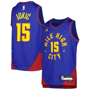 Nikola Jokic Denver Nuggets Jordan Brand Youth Swingman Jersey Statement Edition Blue Distingué - Édition limitée - Uniques dans leur genre