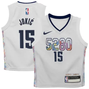 Nikola Jokic Denver Magnifique Nuggets Nike Toddler 2024/25 Swingman Player Jersey City Edition White - Pour les fans de la ligue - Un maillot authentique de la compétition