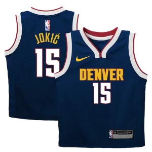 Nikola Jokic Denver Nuggets Nike Preschool Dri FIT Swingman Player Jersey Incontournable Icon Edition Navy - Pour les joueurs de basketball amateurs - Adapté à tous les styles de jeu